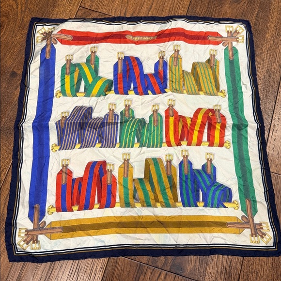 Hermes small silk handkerchief scarf - Picture 8 of 10